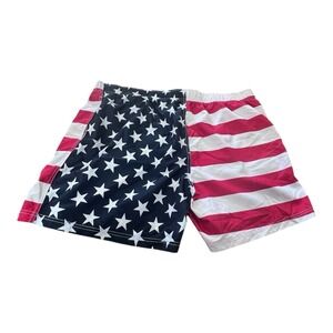 George‎ Mens Swim Trunks Sz 3XL (48-50) American Flag Liner Patriotic Pockets